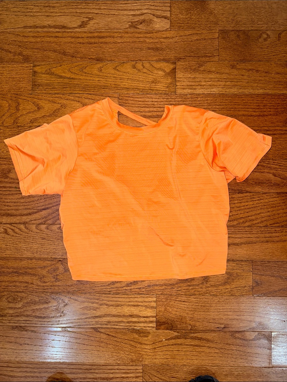 Fabletics Neon Orange Cropped Active Tee